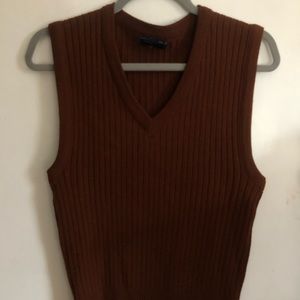 Vintage brown sweater vest